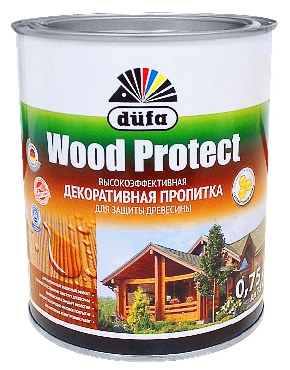 DUFA WOOD PROTECT Орех Пропитка декоративная для защиты древесины 0.75л